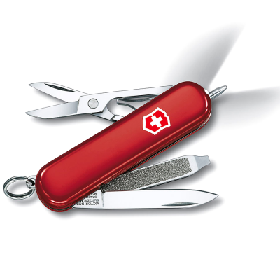 Многофункциональный складной нож-брелок Victorinox Красный с фонариком 0.6228 