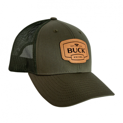 Бейсболка Buck OD Green Leather Patch Cap Buck 89139 Новинка!