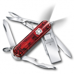 Многофункциональный складной нож-брелок Victorinox с USB-модулем Midnight Manager@work 4.6336.TG16